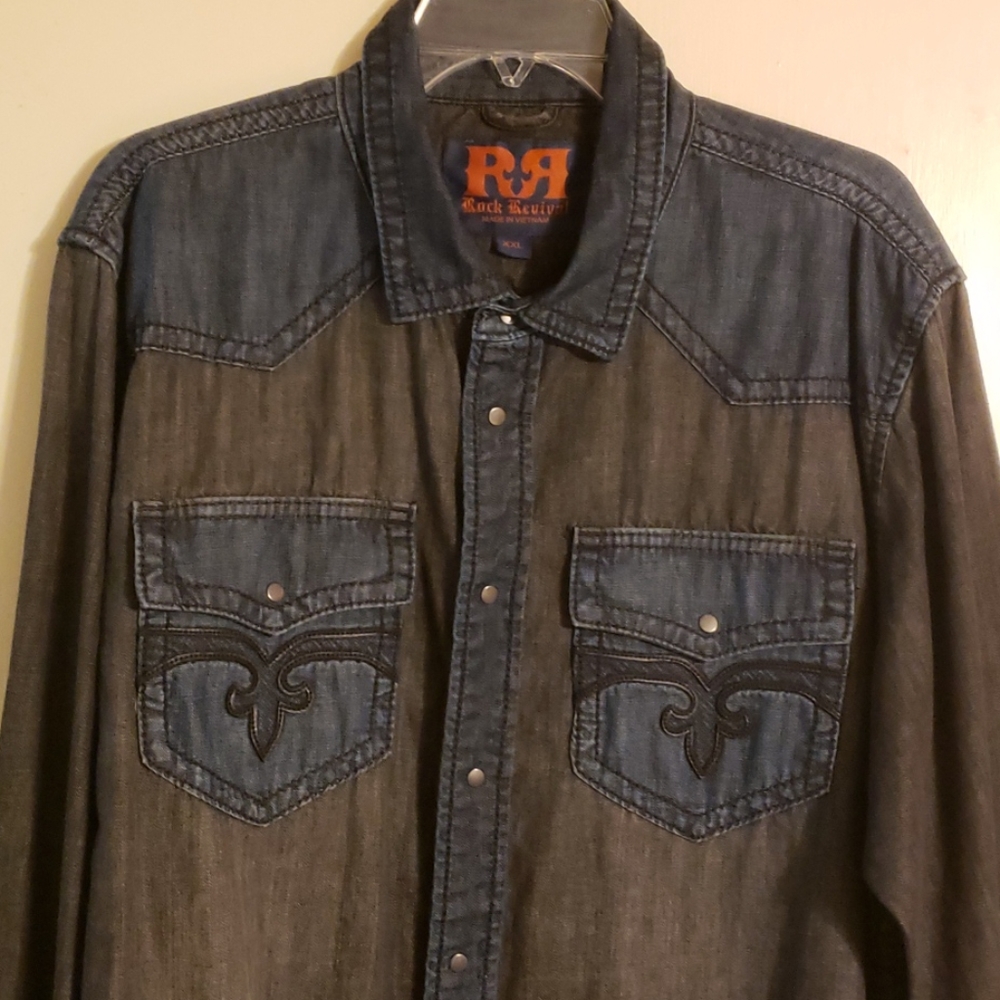 Rock Revival NWOT Men's Denim XXL Shirt